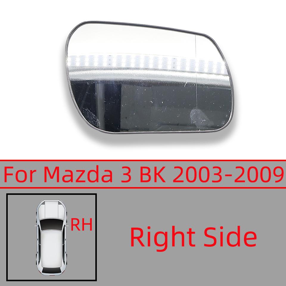 

Left Right Auto Outside Rearview Mirror Glass Lens For MAZDA 2 DEMIO 3 AXELA 09-13 MAZDA 6 BK 03-09 Side With Heated Function