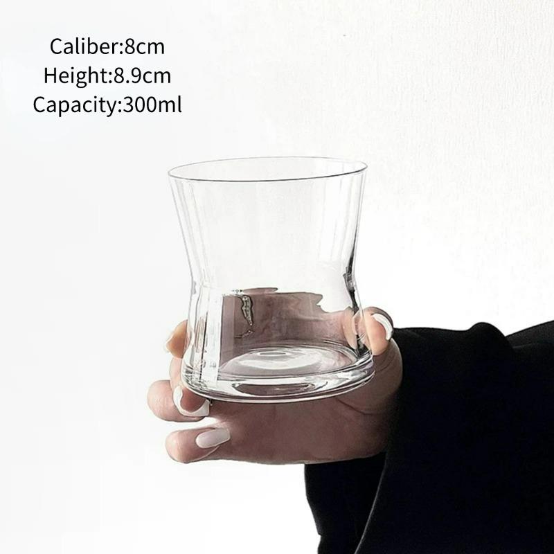 

Creative Waist Cocktail Glasses Cups Wide Mouth Juice Glass Cup Simple Whiskey Glass Cups Ice American Cup Bar Kitchen Tools 300-350ml