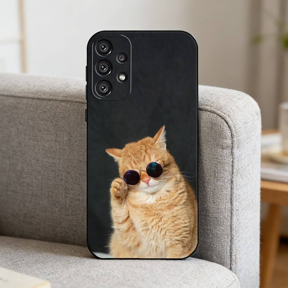 

C- Cat Pet Phone Case For Samsung S25,24,23,22,30,21,10,9,Ultra,Plus,Lite Soft Black Case Samsung S20plus5G