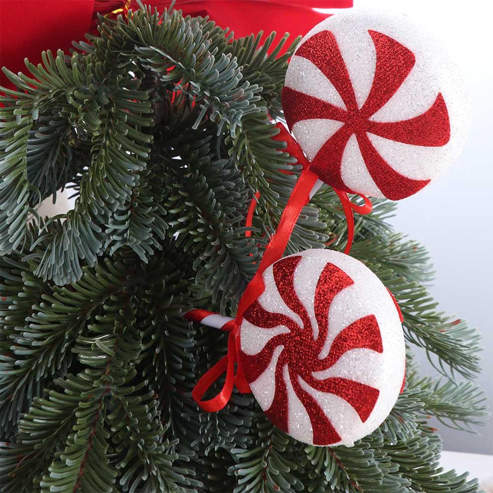 

Foam Big Lollipop Ornament Large Xmas Candy Hanging Decor Winter Home Decor Style 3