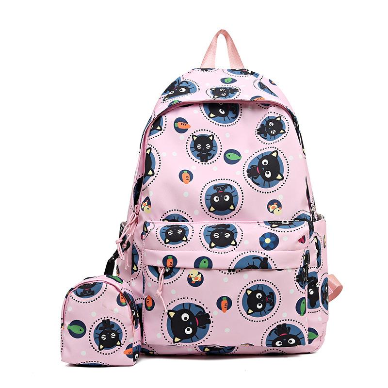 

Новый тренд студенческого рюкзака простой колледжский стиль рюкзак большой вместимости дорожный парный повседневный рюкзак розовый