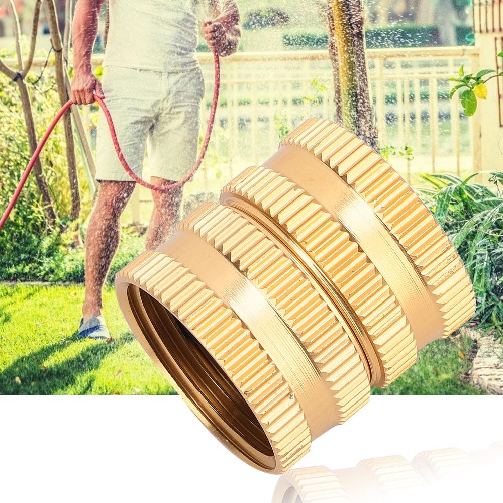 

3 4 Brass Hose Tap Connector Threaded Garden Water Pipe Adaptor with Gasket