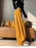 Autumn Winter New Style Fleece Thick High Waist Knife Leg Pants Women Wide Leg Casual Pants