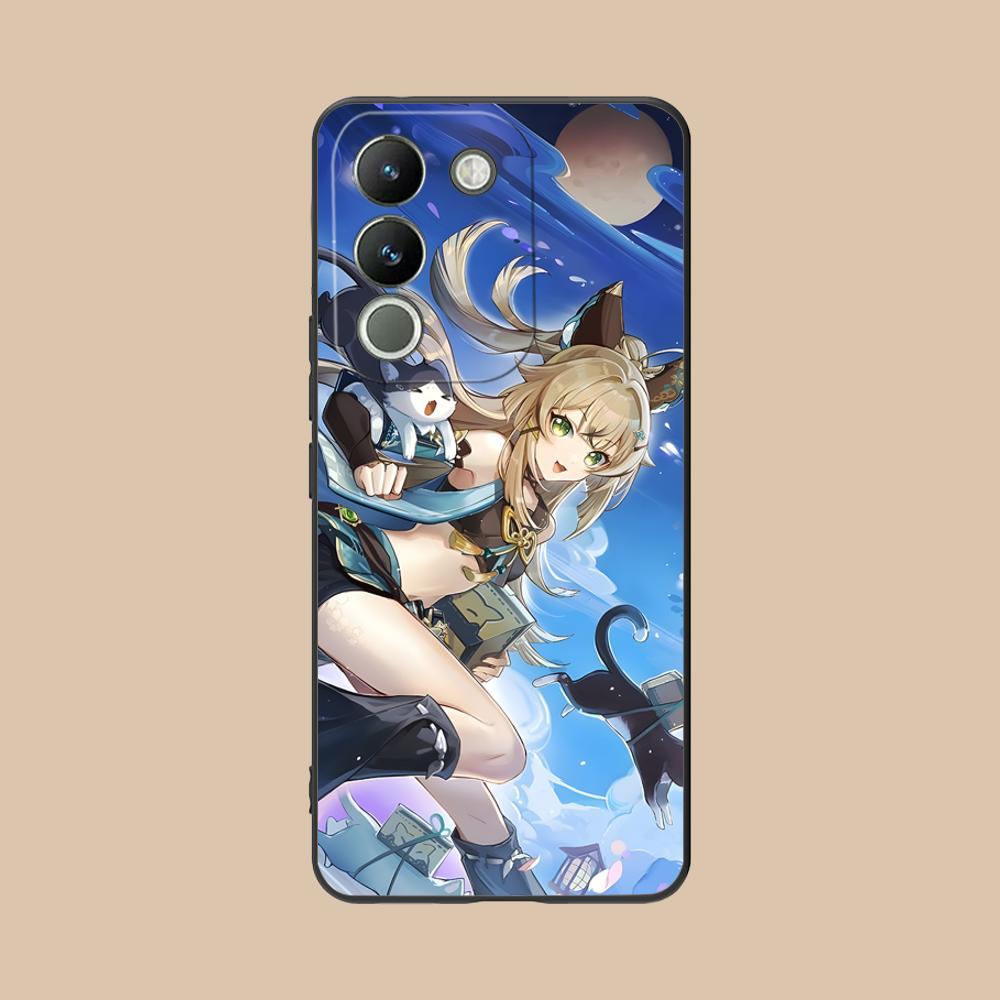 Game GI Kirara Mobile Phone Case for VIVO Y77 76 75 74 73 72 58 56 55 51 50 38 36 Y19 Y18 Y03 Y01 5G Colorful Printing Cover