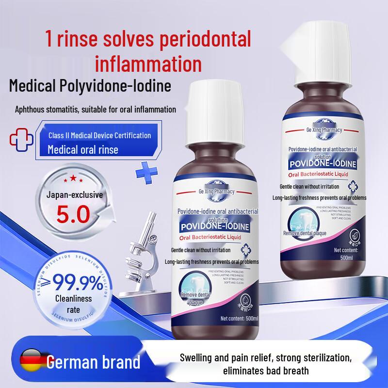 Povidon-Iod Mundspülung für die Mundhygiene