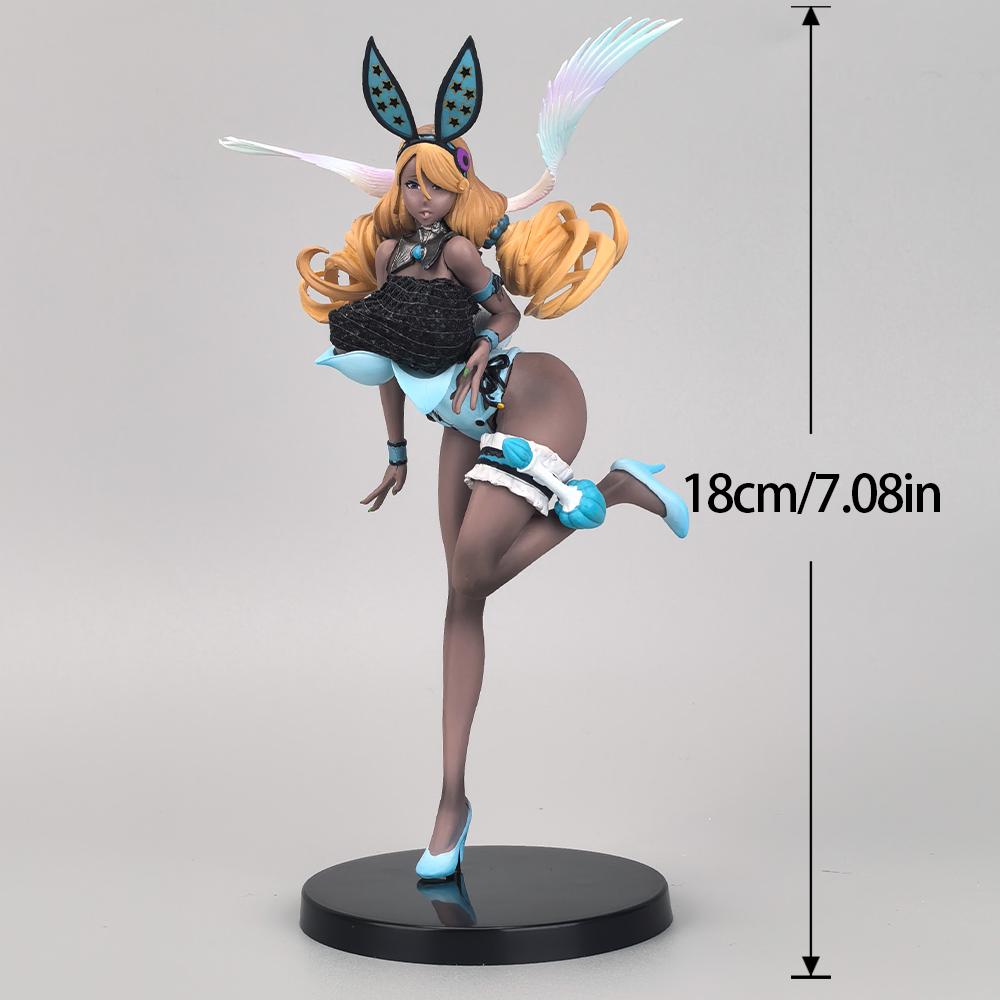18CM Magical Girl Akutsu Kirara Bunny POLYVINYL CHLORIDE Action Figure Animation Sexy Figures Girl 18 ± for Adult Collector-Worthy Miniature Present