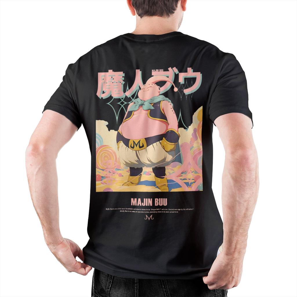 Dragon Ball Majin Buu T Shirt Men's Cotton Tops Shirts Funny Anime Round Neck Short Sleeve