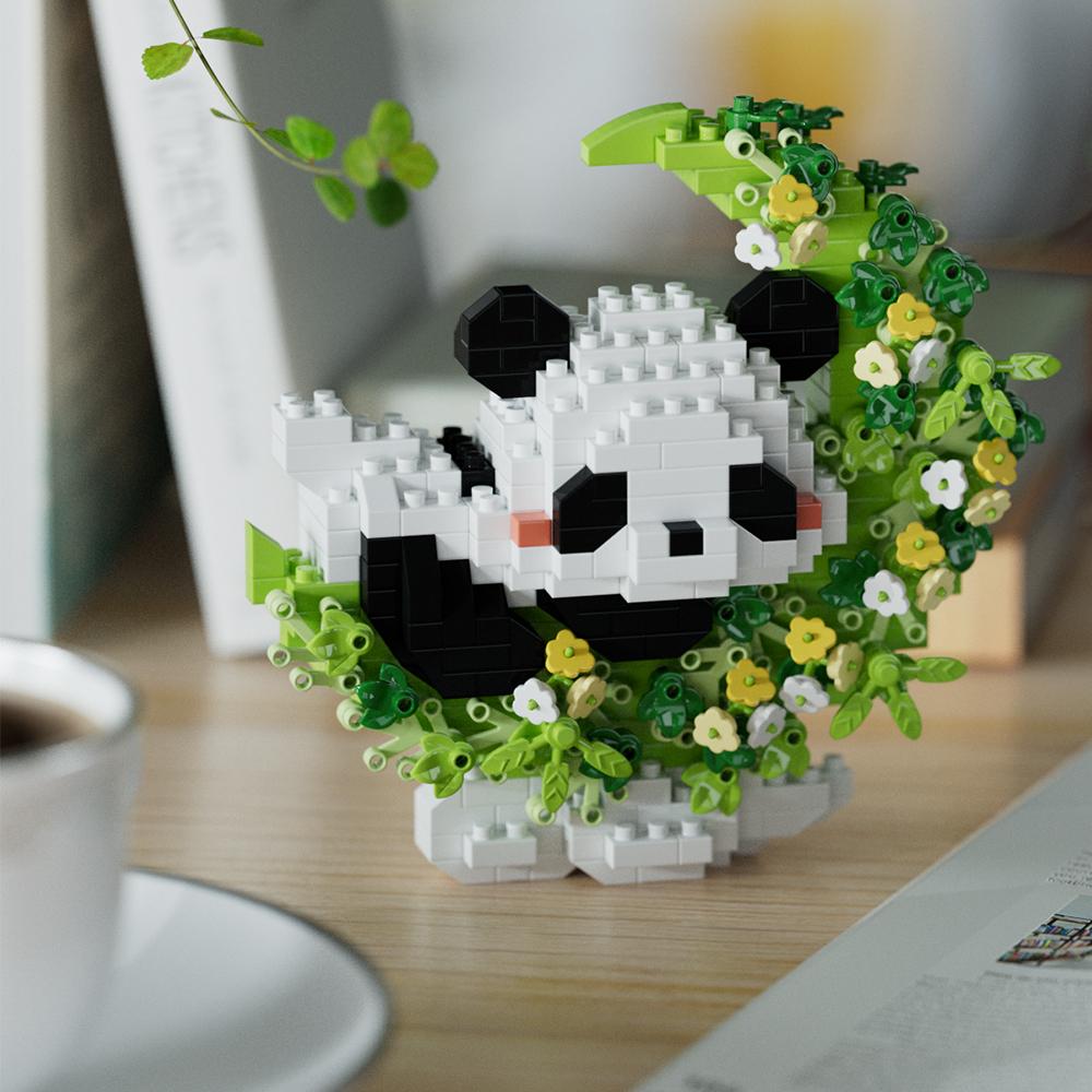 Mini Pes Kočka panda mýval Roztomilý Mazlíček Malý Model Stavebnice Série Ozdoby Dětská Hračka Vánoční Narozeninové Dárky pro Děti