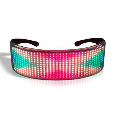 LED Glasses Customizable LED Glasses Colorful Light Glow Glasses Messages 22 Animations 20 Pictures Music Mode Glow Toys for Halloween Party Ra