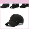 Stylish Adjustable Men's Outdoor Sun Protection Baseball Cap With Breathable Fabric In Black Grey And Navy