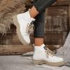 2025 New Women's Winter Outdoor Waterproof Martin Boots Short Front Lace-up Snow Boots Shoes