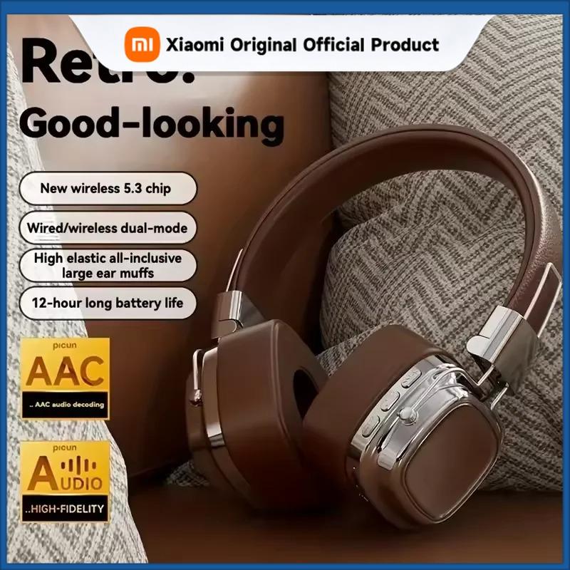Xiaomi 2025 New 5.3 Foldable Wireless Bluetooth Headsets Headset Gamer Choice Retro Over Headphones DJ Stereo Sounds Bluetooth
