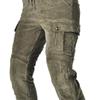 Womens Corduroy Motorcycle Riding Pants With Kevlar Reinforcement Extended Silicone Grip