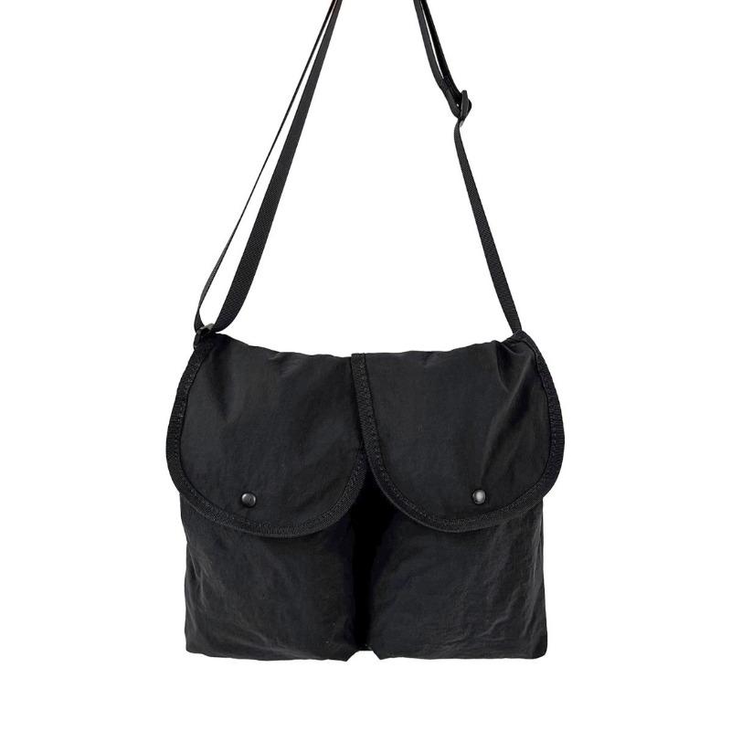 New nylon messenger bag commuter versatile casual shoulder bag large capacity neutral lightweight small square bag