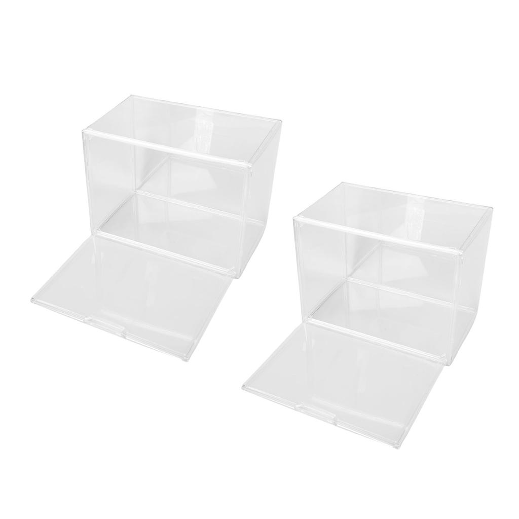 Transparente Vitrine für Miniaturfiguren Kunststoff Stapelbare Ausstellungsbox Organizer für Sammlerstücke Figuren Puppen