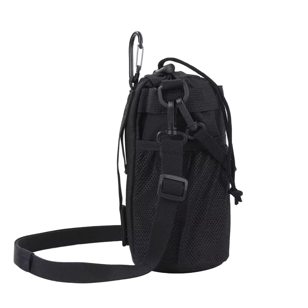 

[НОСИ ВСЁ ПЕРЕД ОДНИМ] Многофункциональный держатель для бутылок на 5 отделений, чехол для бутылки с водой, чехол для хранения ПЭТ-бутылок, карабин, плечевой ремень, сетчатый карман, крючок