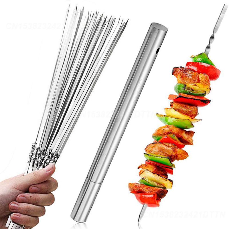 Barbecue Sign Combo Pack Easy To Clean Stainless Steel Kitchenware Roasting Fork Anti-oxidation Convenient Skewers Fork