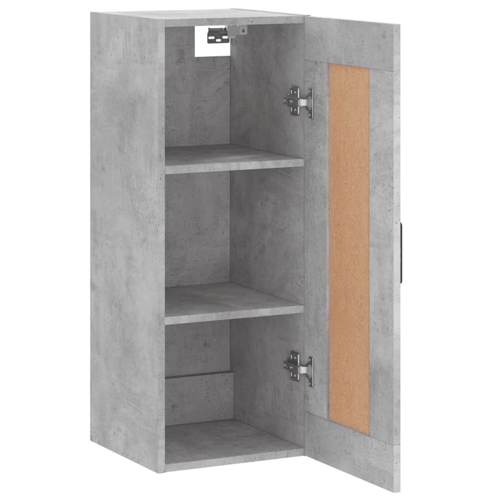 Wall Mounted Cabinet Concrete Grey 34.5 x 34 x 90 cm Particleboard