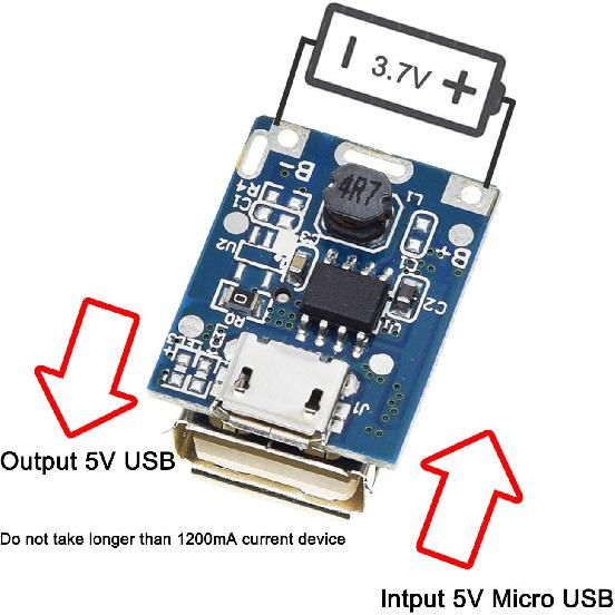 12PCS 5V 1A Boost Step Up Power Supply Module Lithium Battery Li-ion Charging Protection Board 134N3P DIY Charger LED Display USB and Micro Port