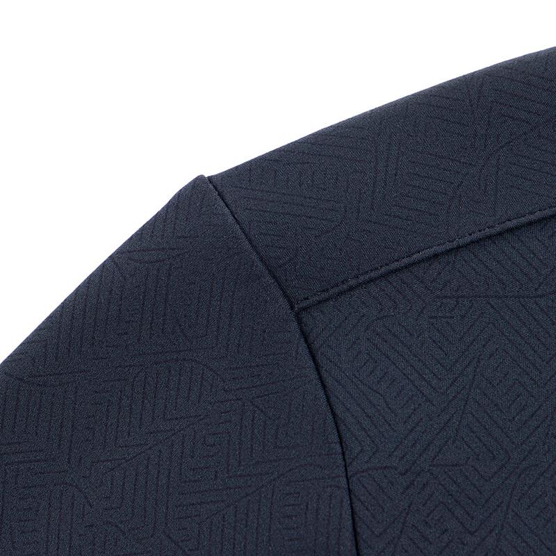 Qipai Men's Seamless High-Elastic Geometric Print Knit Shirt