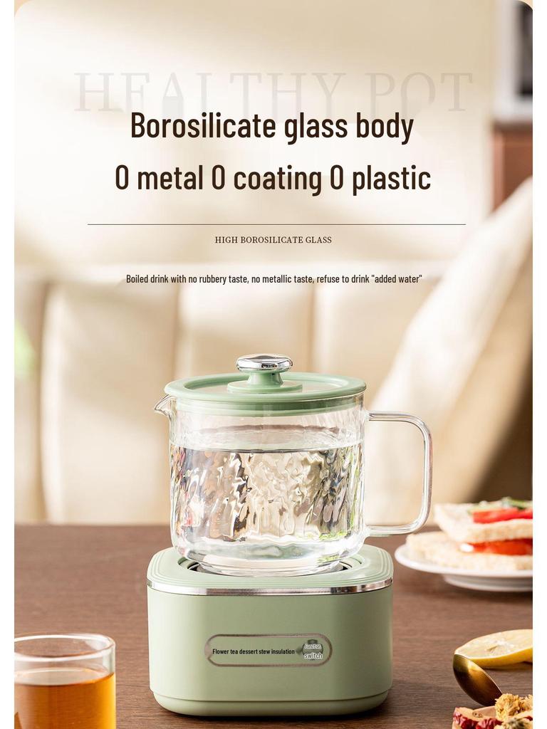 All-Glass Electric Tea Maker: Multifunctional Kettle for Home & Office