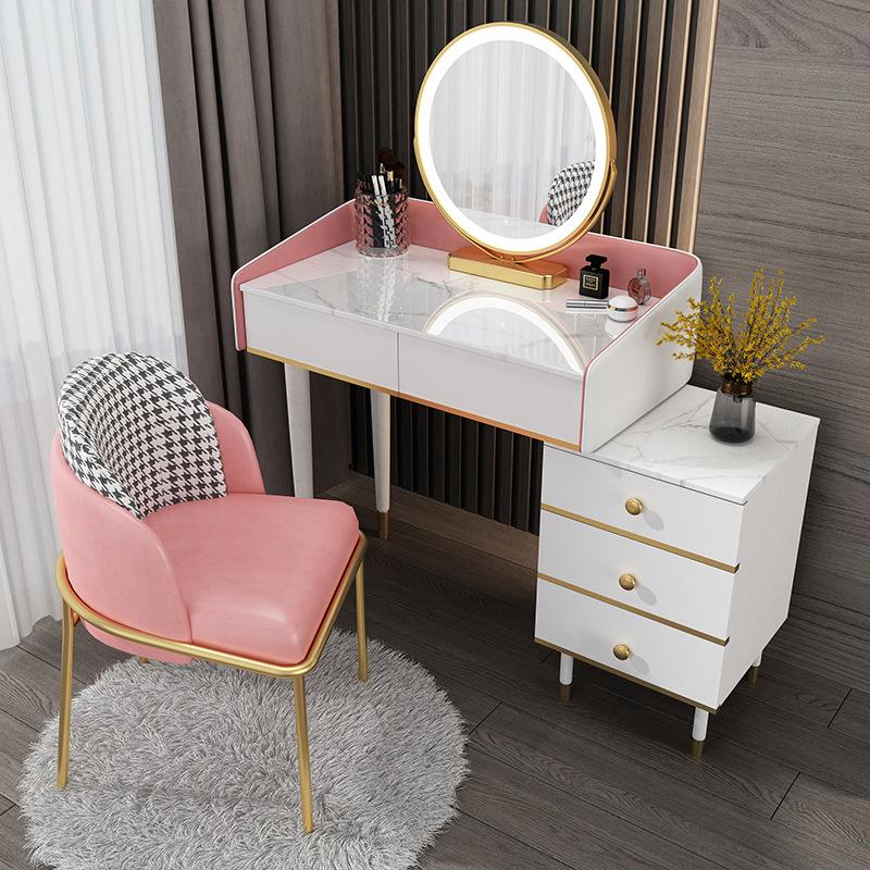 The Nordic Dresser Small Family Model Bedroom Contemporary Contracted with Lamp Light Decoration Lacquer That Bake Makeup Table