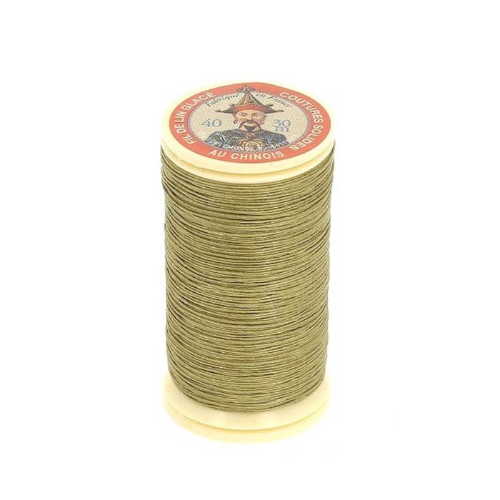 Fil de lin glacé - Fil au Chinois - N° 40 - 30 m - Couleur 848 Vert Bronze
