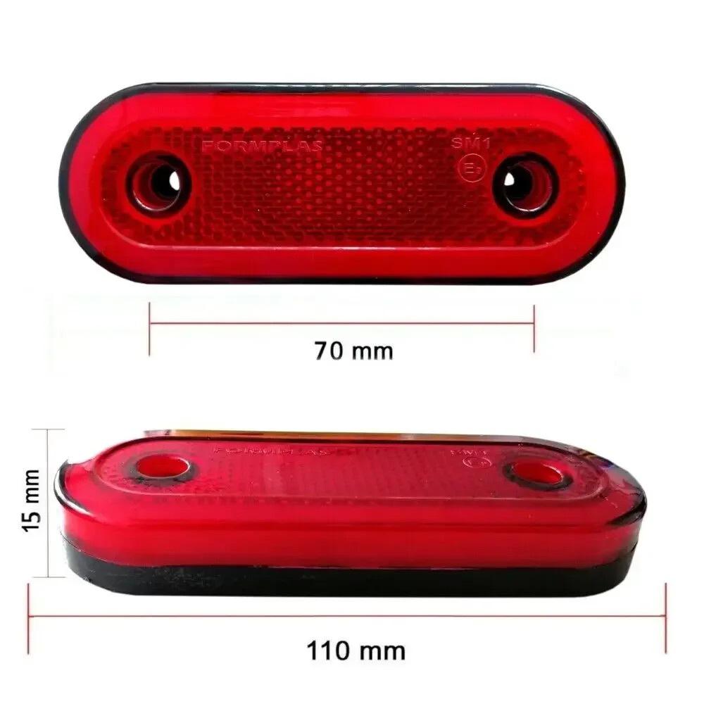 High-Quality 12V Oval LED Truck Side Signal Lights, 24V Compatible Indicators