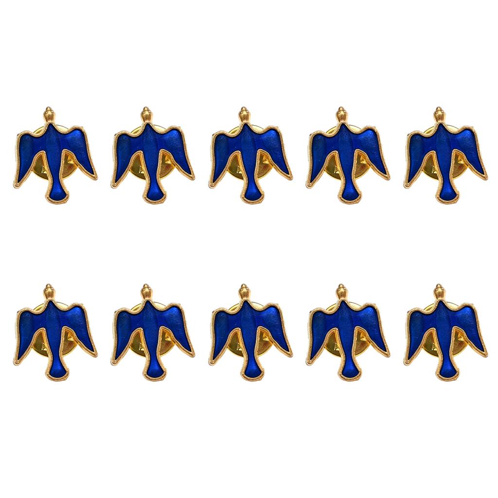 Pack of 10 Elegant Doves Brooch Pin Small Doves Brooch Stylish Clothing Pin Fashion Clothing Accessory for Man and Women