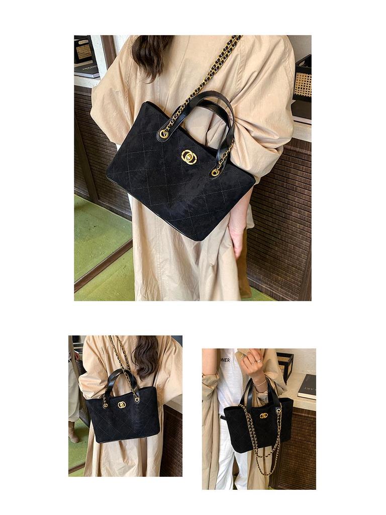 Retro Matte Suede Shoulder Bag - 2026 Commute Tote and Handbag