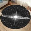 Cosmic Galaxy Pattern Round Area Rug Non-Slip Soft Durable Washable Floor Mat Decor Carpet for Living Room Bedroom Home Decor