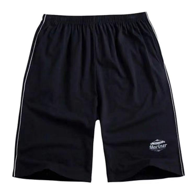 Large Size Men's Shorts Men's Sports and Leisure Five-point Fat Man Pure Cotton Loose Seven-point Beach Pants Men