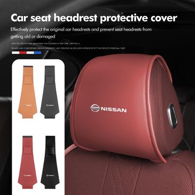 Universal Car Seat Headrest Pillow Protector Cover Accessories For Juke Sentra Pathfinder Skyline Silvia GTR Nismo