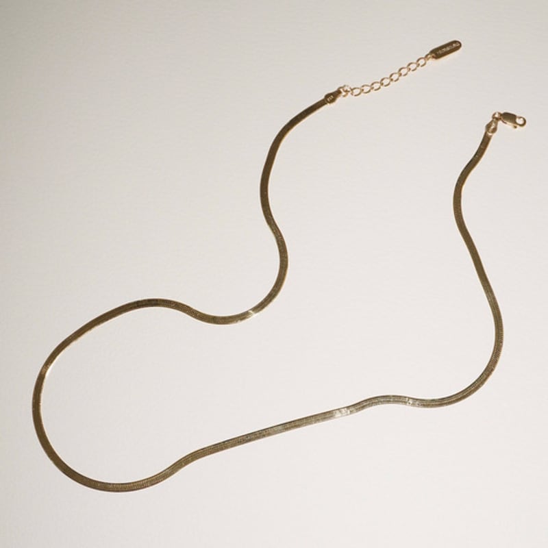 YEONSEUNG Flat Snake Chain Necklace