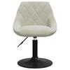 Vidaxl Swivel Dining Chairs, 2 Pcs, Cream, Velvet
