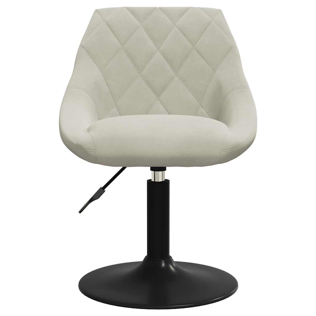 Vidaxl Swivel Dining Chairs, 2 Pcs, Cream, Velvet