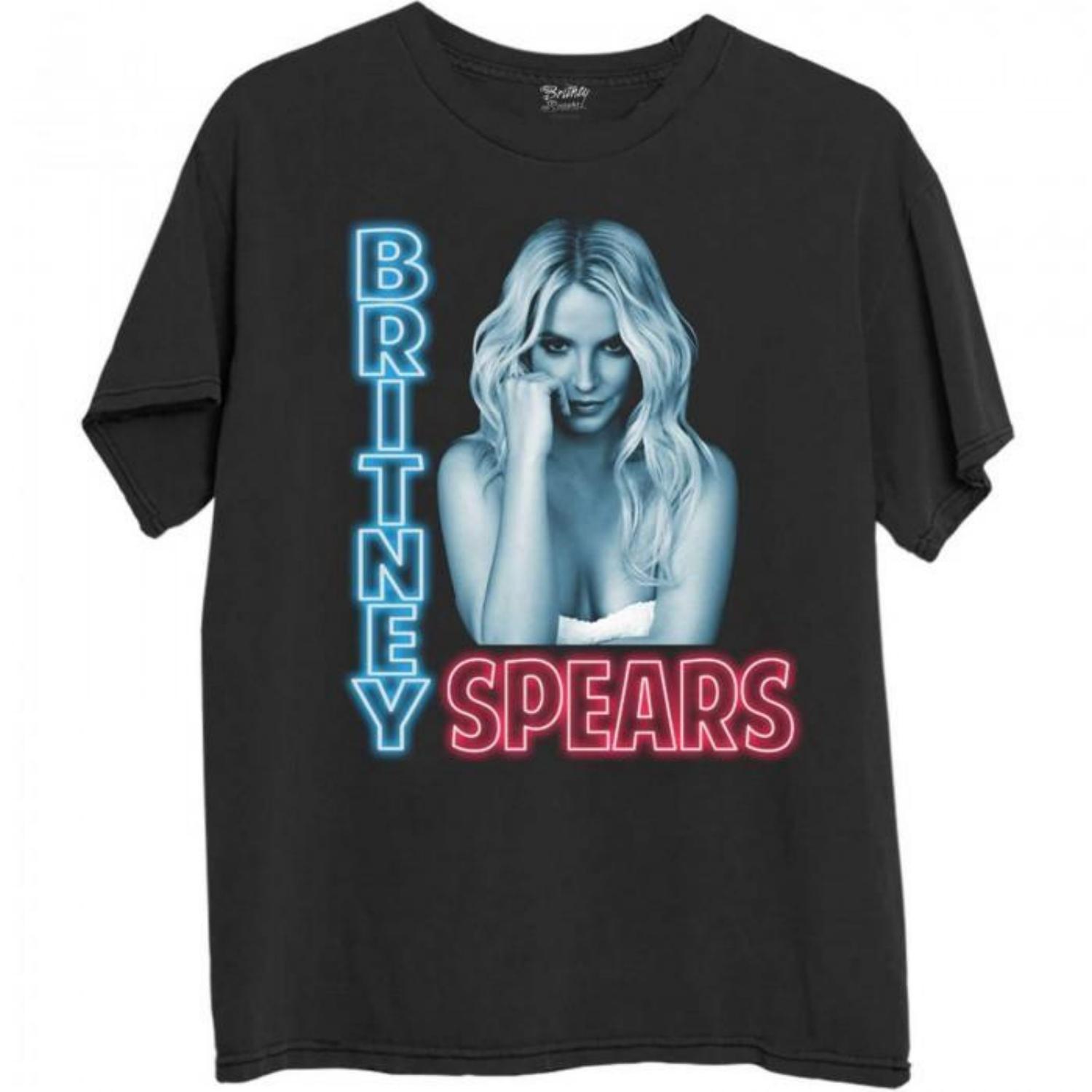 Britney Spears Unisex Adult Neon Light T-Shirt S чёрный