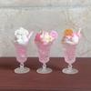 1Pcs Miniature Dollhouse Food Pink Ice Cream Cup Drink Model Toy For Doll Accessories Doll House Decoration Kids Gift