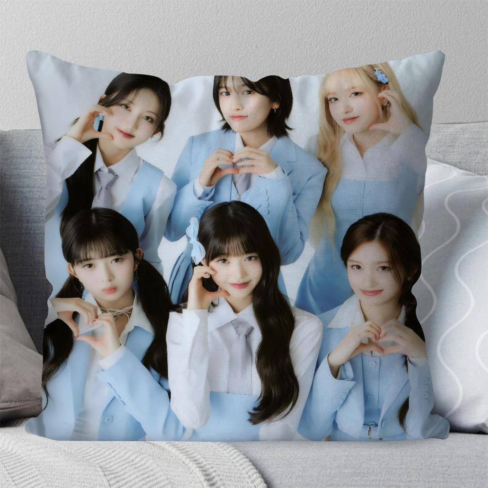 Girl Group I-ive Pillow Case Square Pillow Bedroom Sofa Leisure Comfort Cushion Car Living Room Home Decoration 40X40