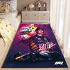 Sports Area Rug, Max Verstappen Red Bull F1 Pink Purple Helmet Poster, Fan Cave Decor, Non-Slip Mat
