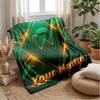 Coperta in Flanella Personalizzata con Nome Testo FC Werder Bremen Logo Calcio Coperta Plaid in Pile Personalizzata Regalo Speciale per Divano Camera da Letto Casa