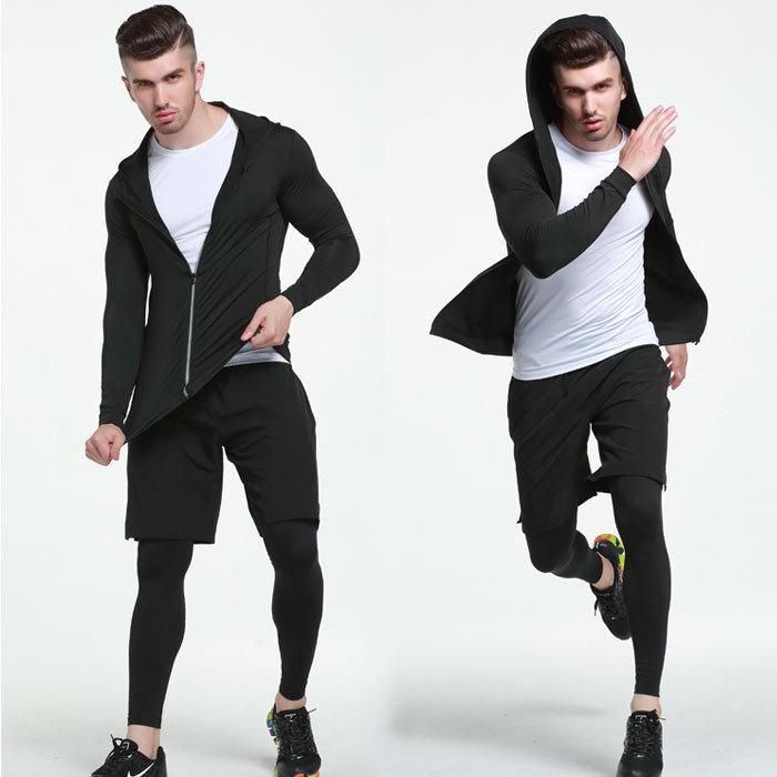 Men's Quick-Dry Basketball Compression Sportswear Set - 3 or 4 Pieces for Autumn/Winter Running