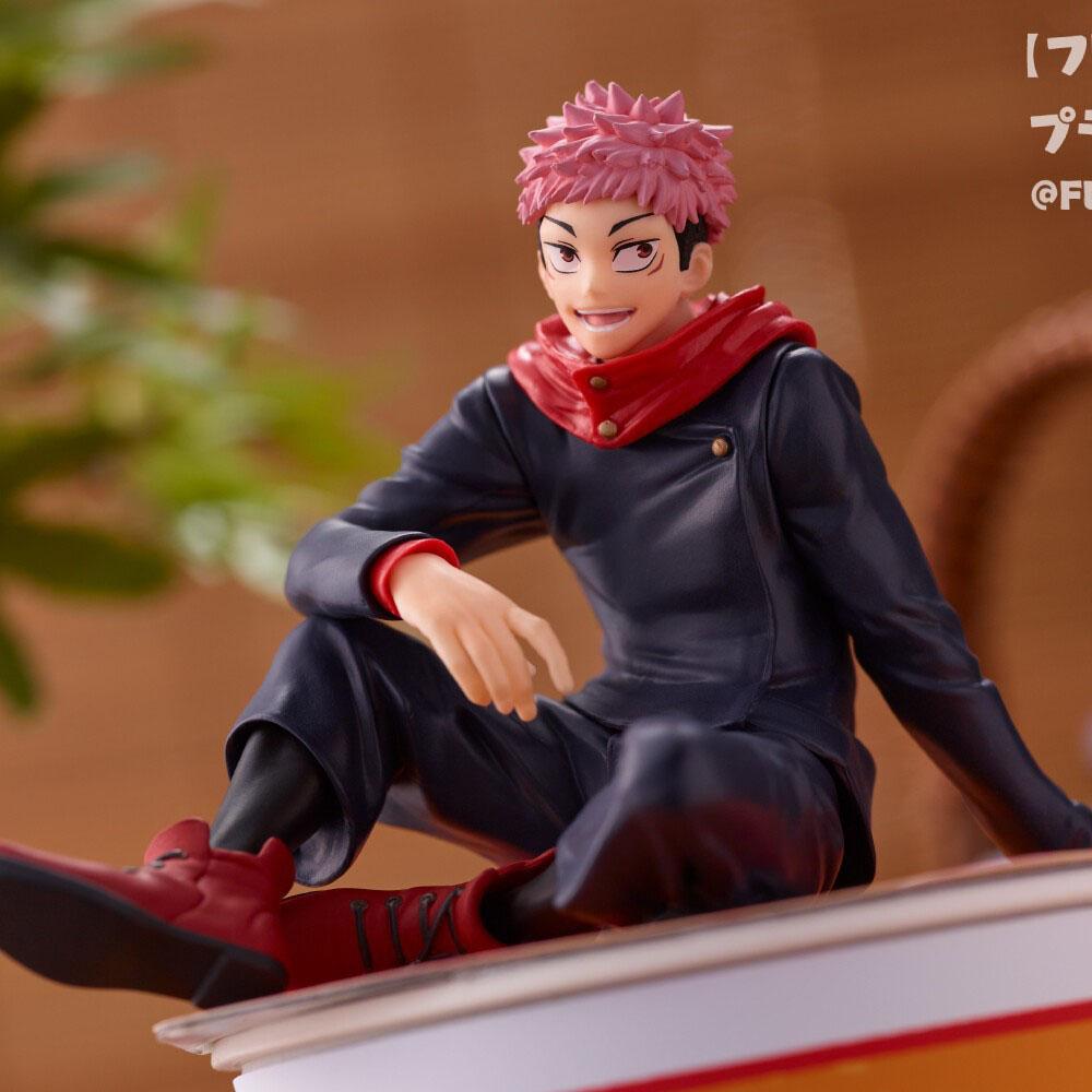 8cm Anime Jujutsu Kaisen Figure Itadori Yuji Gojo Satoru Seated Noodle Stopper Model Pvc Collectible Pvc Statue Doll Toys Gift