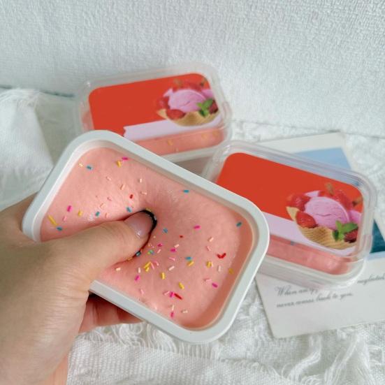 Yousheng Ice Cream Cake Squeeze Toy, Slow Rising Ice Cream Cake Stress Relief Toy, Simulation Dessert Food Pinch Toy for