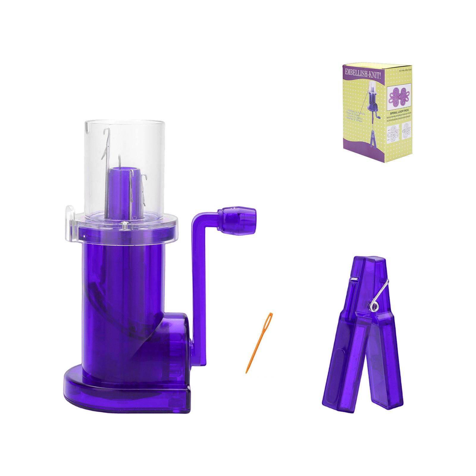 

DIY Машина для плетіння мотузки з ручним приводом. Побутова ручна машина для плетіння мотузки. Плетене намисто. Інструмент для плетіння. Інструмент. One Size фіолетовий