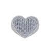 Unisex Exaggerated Full Diamond Heart Ring with Zircon - Trendy Hip Hop Style