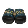 Used 9539 GUCCY Print Slides 522023 7898 7 Star Green Blue Gold Black 10.2" Unused SEGA Logo Turquoise Men's from Japan