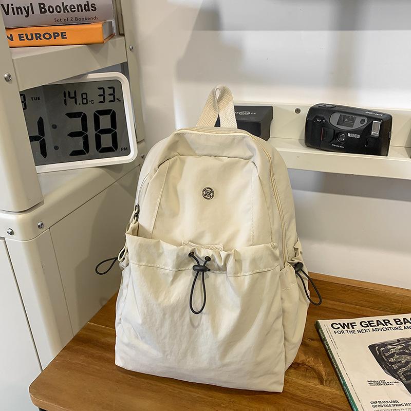 

Backpack Women S Egg Yolk Quicksand Nylon Bag Men S Casual Multifunctional Crossbody Breast Bag College Student School Bag белый