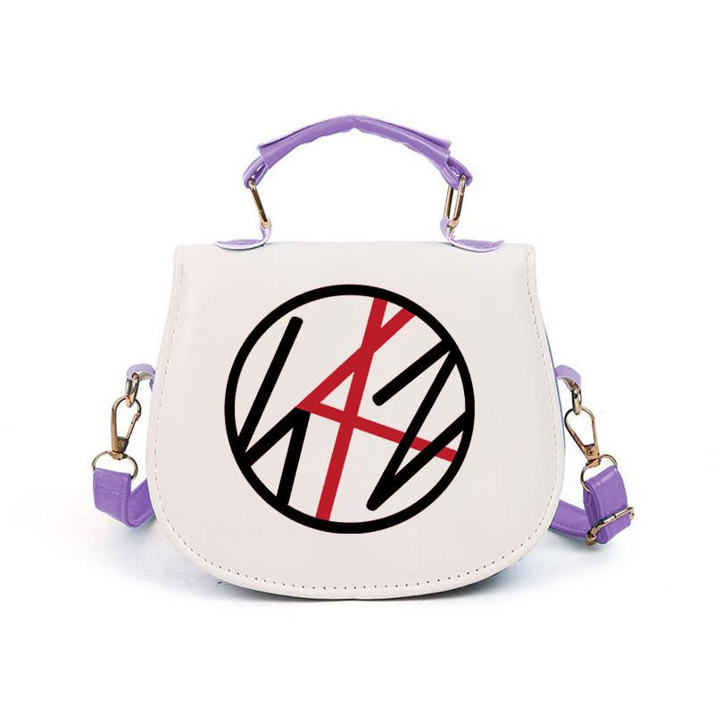 Kids Girls Straykids Felix Printed Student Lightweight Crossbody Bag Casual PU Shoulder Bags