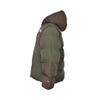 North Face Warm and Windproof Spliced Down Jacket for Women, Brown and Green